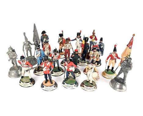 A collection of twenty pewter military figures, mainly after Charles Stadden and so marked on their bases, including: The Duk