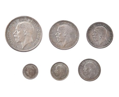 George V, proof set, 1927, crown to three pence (six coins), in case of issue (S PS14), speckled toning and light surface mar