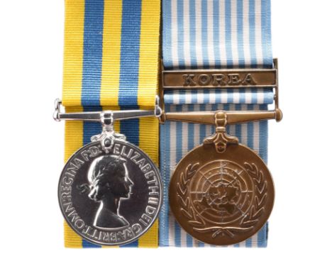 Two medals to Private R. Legard, Duke of Wellington's Regiment: Korea 1950-53, first type obverse (22527131 PTE. R. LEGARD. D