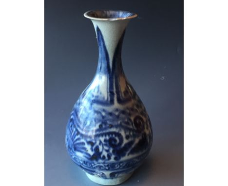 A Chinese Ming Dynasty Provincial vase with traditional foliate and scroll detaiing H19cm D15cm