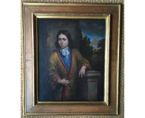 A C17th/C18th oil on board portrait of a Gentleman by Arnold Houbraken (1660-1719) signed lower right H47cm W38cm