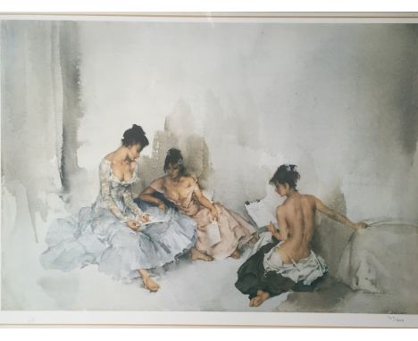 A print of a watercolour by W Russell Flint No. 707/850 'Act II Scene I' H 42cm W59cm ARR