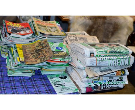 LARGE QUANTITY OF CELTIC THE VIEW, NOT THE VIEW, NEWSPAPERS DATED FROM THE 1970S TO EARLY 2000'S    