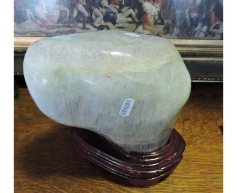 A large jade coloured rock specimen