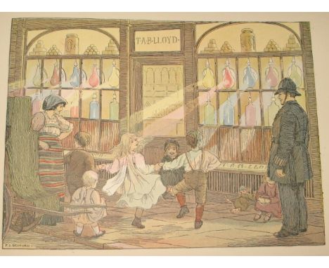 LUCAS (E.V.) The Book of Shops. Illustrated by F.D. Bedford. oblong folio, 24 full page col. plates 1st Edn., Grant Richards 