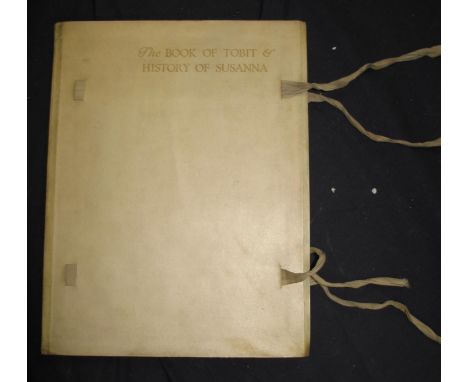 FLINT (William Russell) illustrator: The Book of Tobit and the History of Susanna. The Haymarket Press, full limp vellum, tie