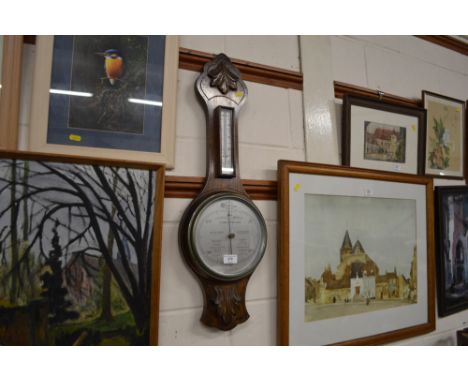 A 20th Century oak barometer 