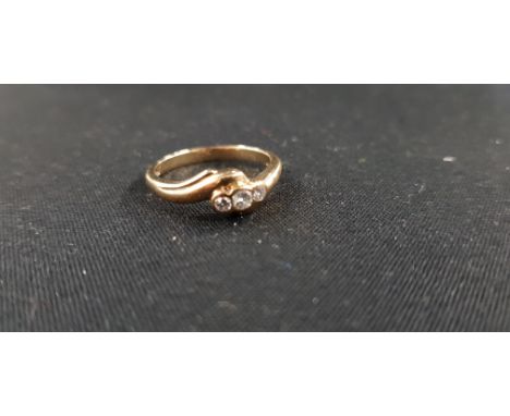 9CT GOLD DIAMOND SET TWIST RING