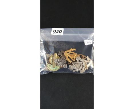 BAG OF IRISH ARMY REGIMENTAL BADGES