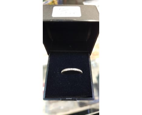 9 CARAT WHITE GOLD &amp; DIAMOND HALF ETERNITY RING