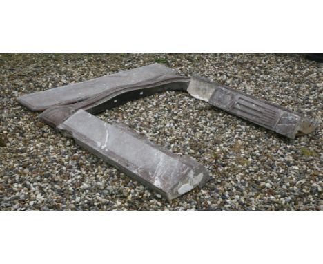 A Rouge Royal fire surround, 137cm wide, 107cm high, 31cm deep, internal 97cm wide