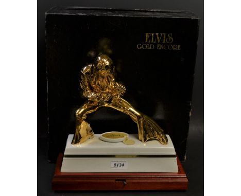 Whiskey - a limited edition McCormick Distilling Co Elvis Presley Gold Encore musical whiskey decanter, sealed, with original