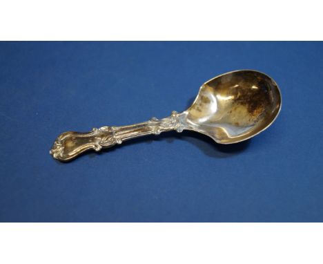 A Victorian silver caddy spoon, by George Unite, Birmingham 1855, 5cm.