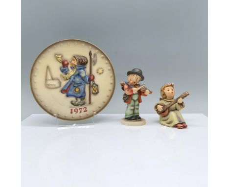 Sounds of the Mandolin, Little Fiddler, and Hear Ye Hear Ye. A serene sitting angel strumming the mandolin, a lively boy joyf