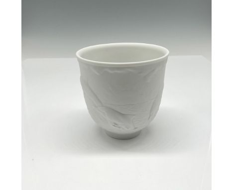 Matte finished with raised dolphin design on this 1998 Collectors Society cup. Lladro backstamp. This item has its original b