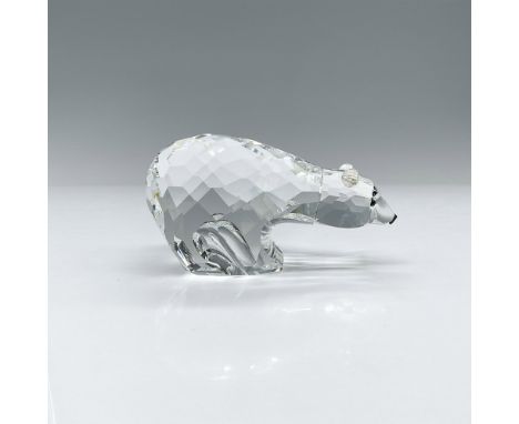 Part of the Kingdom of Ice and Snow series, this bear was faceted from clear crystal with jet black eyes and nose. Swarovski 