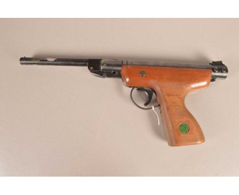 A BSF Model S20 .177 air pistol, serial A126, break barrel action rear sight AF (1) 18+ Identification and Disclaimer Signatu