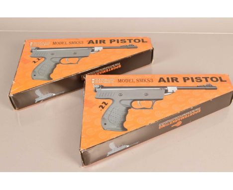 Two Model SMK S3 .22 Air Pistols, both in original retailers fitted boxes (2) 18+ Identification and Disclaimer Signature nee
