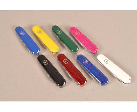 Victorinox - Watch Openers, a set of eight watch openers, in various colours, to include Blue, White, Green, Sapphire, Ruby, 