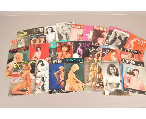 A collection of Gentleman's Magazines, to include Kamera (11), Photo Studio (3), Line and Form (4), In Focus (3), US Glamour 