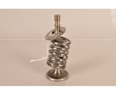 A Spitfire Valve and Spring Sculpture, from a Merlin engine, 12.5cm H