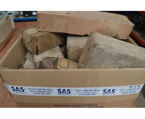 An assortment of unopened equipment, to include Block Terminal Type B3, Lamp Filament, 10AR/1573 Bearing Ball, Resistor and m