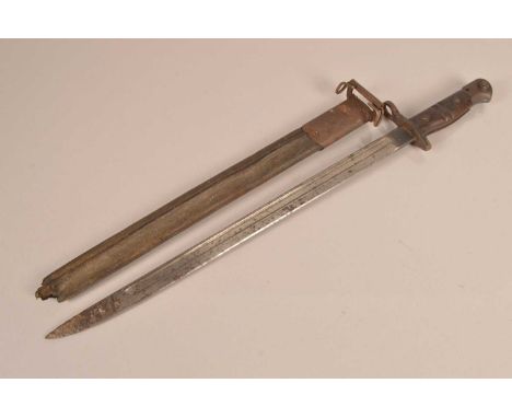 A Remington US 1917 bayonet, complete with scabbard, both AF