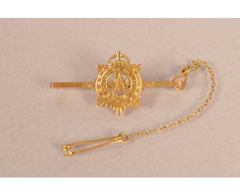 A 9ct gold Army Service Corps Sweetheart Brooch, approx. 3g