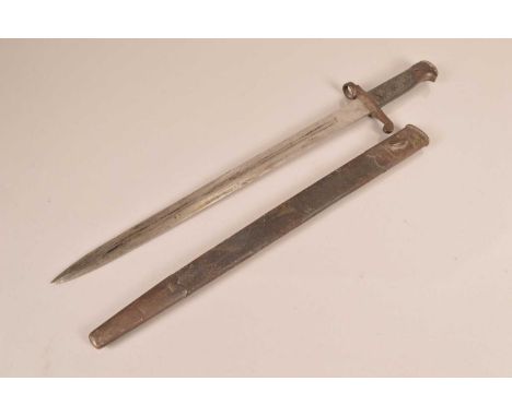 A British 1887 Pattern sword bayonet, by Wilkinson Sword Company, dated 35, with good stamps, with 46cm long blade, complete 