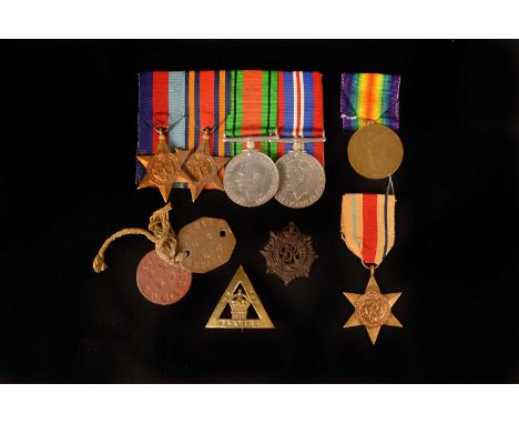 A WWI Army Service Corps Victory medal, awarded to Private Charles L Bungay (S3-027911), together with a British WWII meal gr