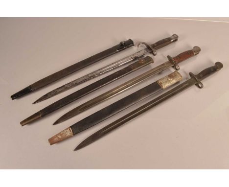 A British 1907 Unit Marked Hook Quillion bayonet and scabbard, marked for The Durham Light Infantry, together with an Austral