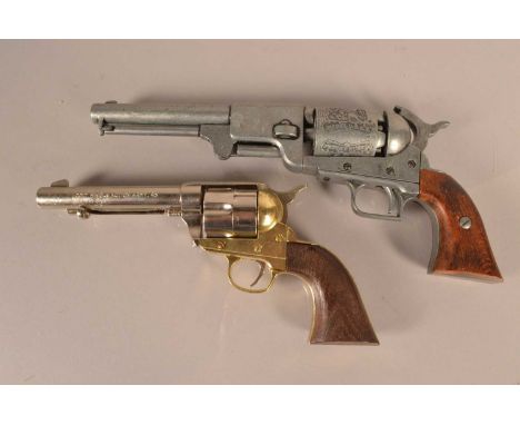 Two Non-Firing Display Revolvers, one as a Colt Single Action Army .45, the other of a Model U.S.M.R (2), 18+ years of age to