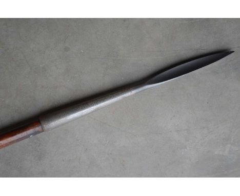An 1868 Pattern Bamboo Cavalry Lance, marked 1DG 195, to the shoe, also with other markings, including Broad arrow and D.P, c