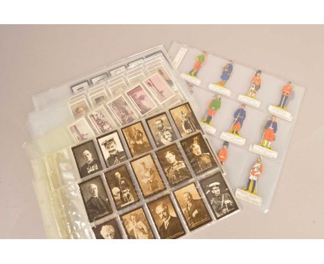 Military Themed Cigarette Card Sets, all stored in plastic sleeves, Wills Britains Defenders, green back 1915 (50), Allied Ar