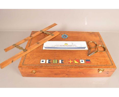 An Air Ministry Captain Field's Improved Parallel Rule, dated 1944, together with two pairs of Maritime Nautical Divider Comp