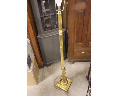 Brass Corinthian Column Standard Lamp