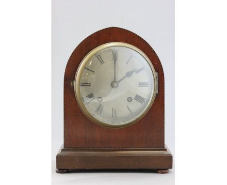 Early 20th century Mahogany Arched Top Mantle Clock