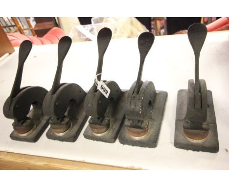 Five Vintage Stamping Machines 