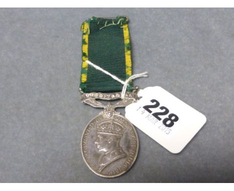 A Great War Territorial Royal Artillery Efficient Service Medal 1472067 Grenades A.S Constable 