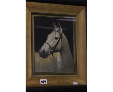 An Equine Oil Painting Portrait of a Thoroughbred Horse 