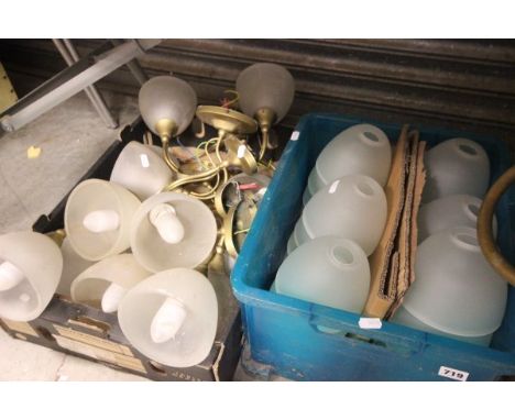A Quantity of Light Fittings with extra box of shades 