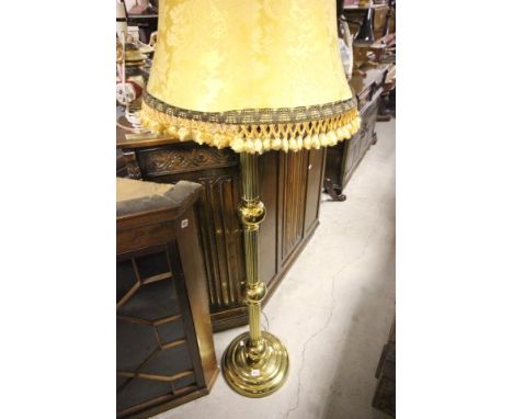 Brass Standard Corinthian Column Lamp 