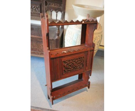 Edwardian Mahogany Wall Shelf Cupboard