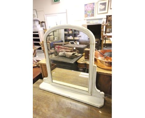 A Mahogany Painted Mirror with shelf 