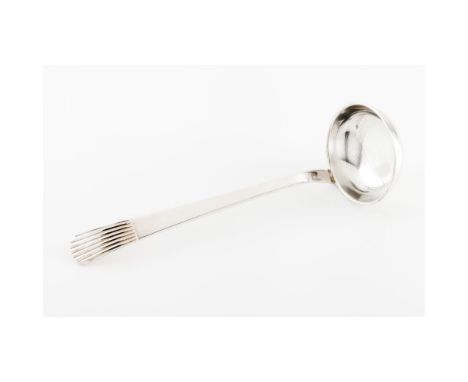 A soup ladleSilver 835/000Fluted decoration to handleOporto hallmark (1985-2020), maker's mark Ferreira Marques &amp; Irmão (