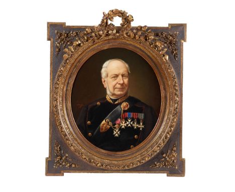 A portrait of a gentlemanOil on canvasSigned and dated 188770x60 cm 