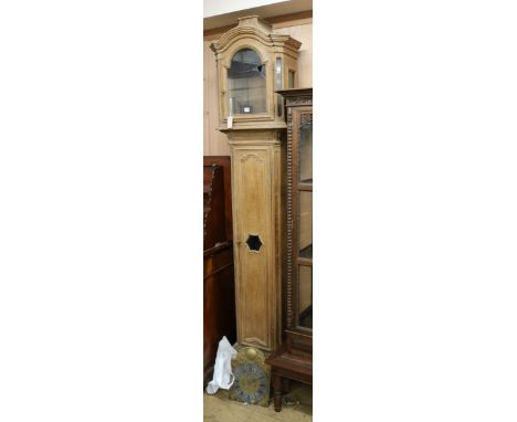 A 19th century French longcase clock W.53cm