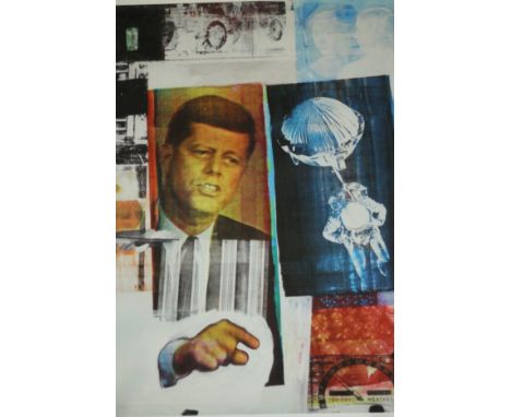 Robert Rauschenberg, "Radioactive ii" vintage, large size poster Museum of Contemporary Art Chicago. H.70 W.50cm. 