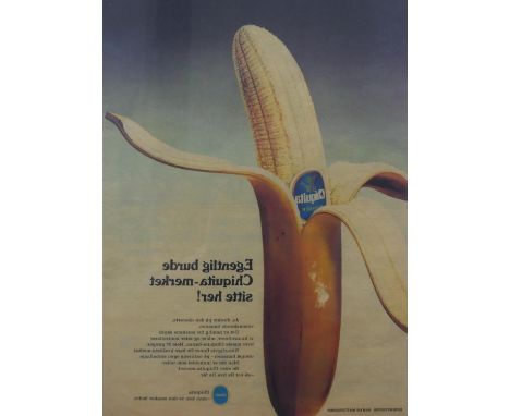 Gabriel Kuri, Mexican (1970), offset lithograph on 100gsm paper of a Banana advertising poster, signed, edition 60/60. H.55.5