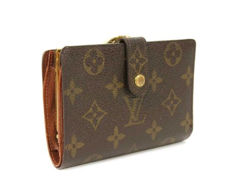 A Louis Vuitton monogrammed canvas 'French Purse', gold-tone hardware, a note section to include four card sections, authenti